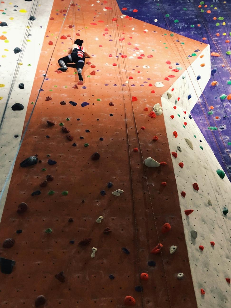Climbing gym interior