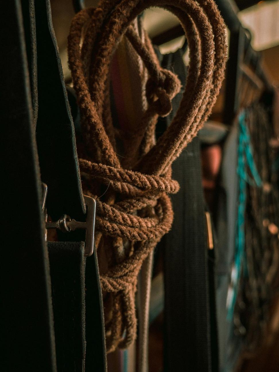 Lead climbing with rope